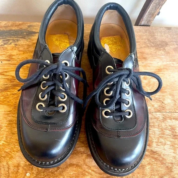 SOLD-JOHN FLUEVOG ANGELS FLAME Black Cordovan Leather Heavy Seventh Heaven Soles - Picture 4 of 14
